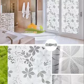 Decal Giấy Dán Kính Hoa Trắng keo sẵn khổ 45cm