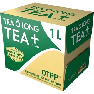 Thùng 12 chai ô long tea plus+ chai 1 lít