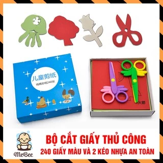 Bộ đồ chơi cắt giấy thủ công tạo hình cho bé