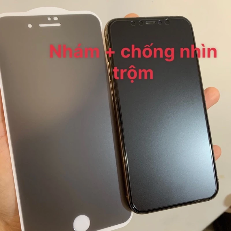 [ nhám + chống nhìn trộm] dán cường lực dẻo nhám + chống nhìn trộm cho lp