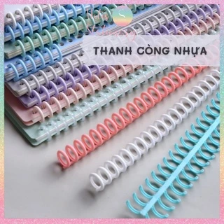 [HOTIS] Thanh còng nhựa màu macaron còng 12mm, 22mm làm sổ còng A5/ B5/ A4