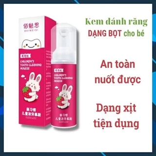 Kem đánh răng dạng bọt nước được chống sâu răng cho bé vị dâu và cam