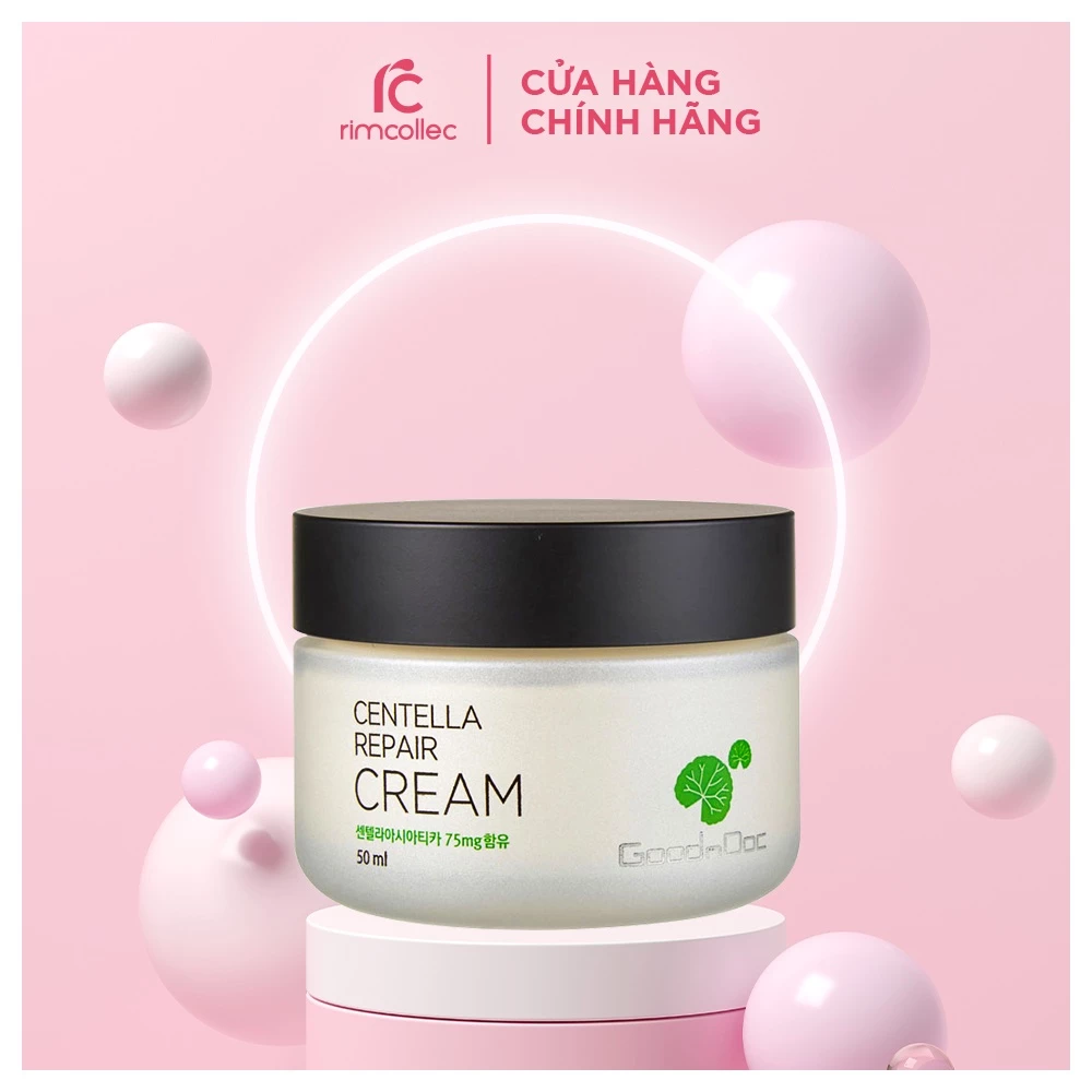 Kem dưỡng ẩm phục hồi rau má GoodnDoc Centella Repair Cream