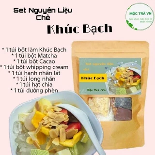 Set nguyên liệu chè Khúc bạch 15-30 chén chuẩn vị khúc bạch