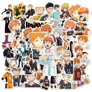 Sticker anime haikyuu set 30-60 cái ép lụa / hình dán anime haikyuu