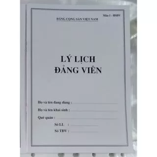 Lý lịch đảng viên 1-HSDV (6 quyển)