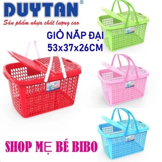 GIỎ NẮP-GIỎ ĐỰNG ĐỒ ĐI SANH NHỰA DUY TÂN CỠ ĐẠI