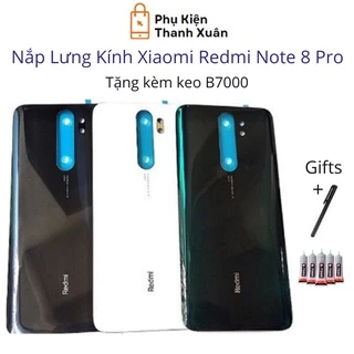 Nắp lưng Xiaomi Redmi Note 8 Pro  - Chất liệu kính - Tặng kèm keo