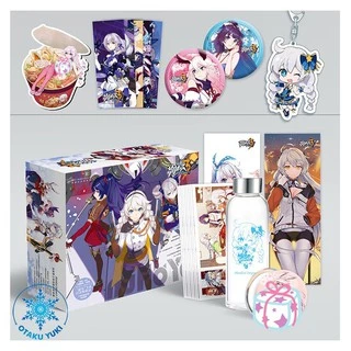 (200) Hộp Quà tặng anime Honkai Impact 3 hộp to có bình nước, ảnh dán, vòng tay, ảnh thẻ, postcard anime chibi