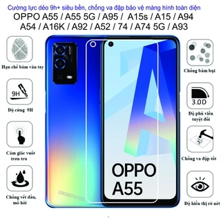 Cường lực dẻo 9h+ OPPO A55 / A55 5G / A95 / A15 / A15s / A94 / A54 / A16K / A92 / A52 / A74 / A74 5G / A93.. Bảo vệ màng