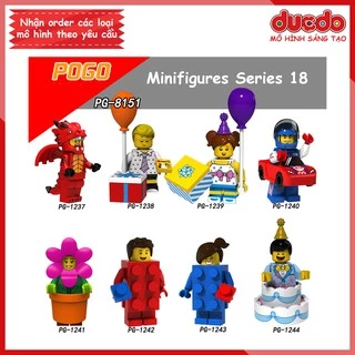 Minifigures Series 18 kỷ niệm sinh nhật 40 năm - Đồ chơi Lắp ghép Xếp hình Mô hình nhân vật Mini Pogo PG 8151