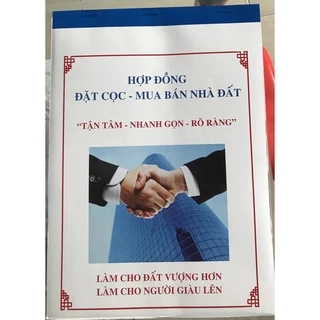 Sổ đặt cọc nhà đất 2 liên 50 bộ hợp đồng năm 2021