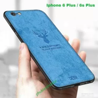 Ốp lưng Iphone 6 Plus / 6s Plus / Iphone 6 / 6s / 11 Pro Max / 12 Pro Max / 13 Pro Max vải hình đầu hươu cao cấp