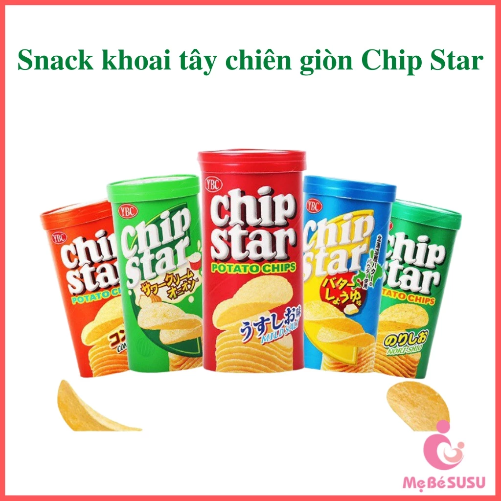 Snack khoai tây chiên giòn Chip Star 6 vị  cho bé [HSD 2/2025]