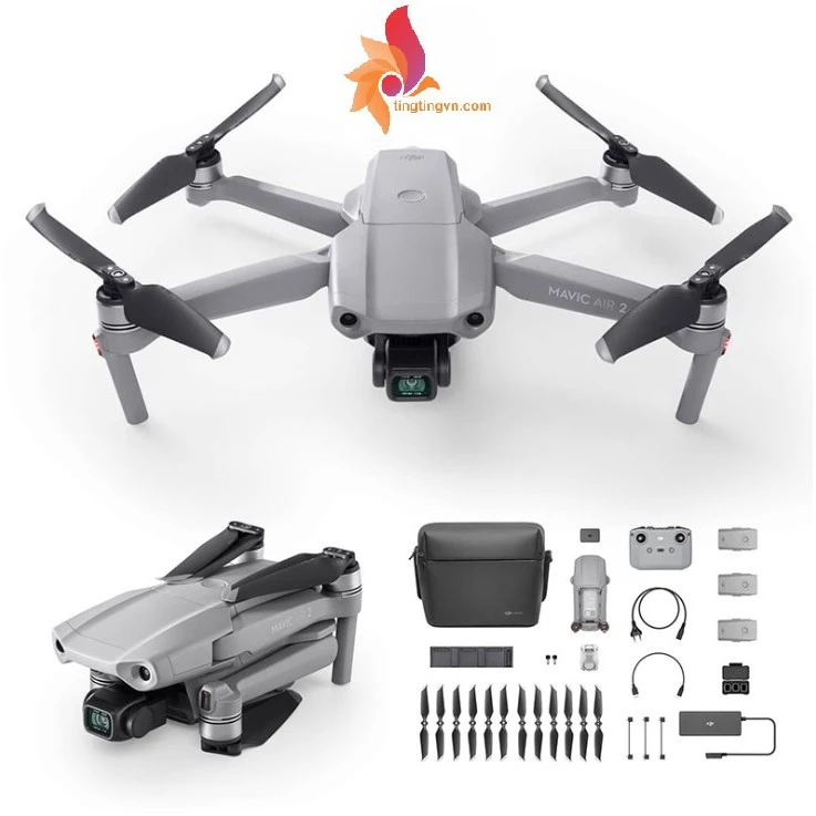 Combo Flycam DJI Mavic Air 2 Camera 48MP 4K Video 1/2 "Cảm biến CMOS 3 trục Gimbal 34 phút