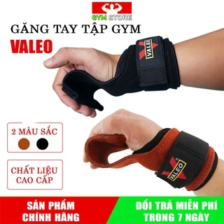 Găng Tay Tập Gym kết hợp Dây Kéo Lưng - Lifting Grips VALEO ( Lót Tay & Kéo Lưng ) (1 Đôi)