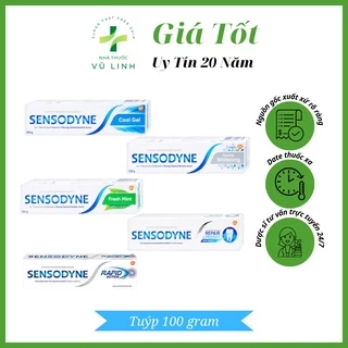 Kem đánh răng giảm ê buốt Sensodyne Repair Protect & Fresh Mint & Cool Gel & Rapid Action & Gentle Whitening (Tuýp100g)