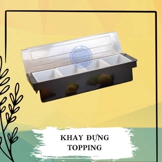 [GIÁ SỈ] Khay Đựng Topping/ Khay Nhựa Đựng Topping Nhiều Ngăn