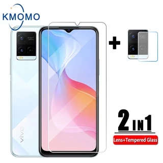 [2 trong 1] Kính cường lực trong suốt  bảo vệ camera VIVO Y33s Y21 Y21s Y33t Y21t V23 5G Y73 V23e V21e V21 Y15s Y15a Y20 Y20i Y20s Y01 Y11 V20 Pro Y12a Y31 Y51 Y17 Y15 Y12 Y12s Y30 Y50 V19 Neo V17