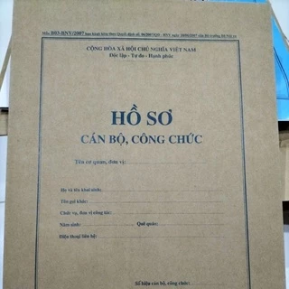 10 Bì Hồ Sơ Cán Bộ Công Chức giấy dày,đáy 5cm