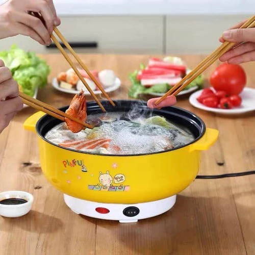 Nồi Lẩu Điện Đa Năng COOKING POT SIZE 28  lẩu điện đa năng inox nắp kính chiên xào nấu