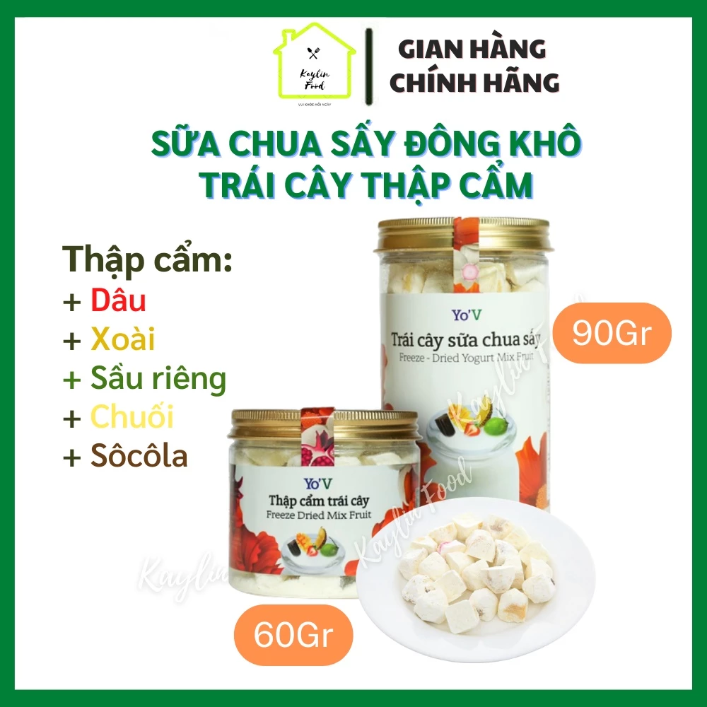 Sữa chua sấy khô cho bé Vinamit 90g sữa cho sấy vị thập cẩm ngon giòn tan