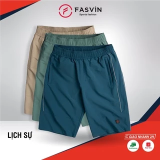 Quần lửng nam Fasvin T22495.SG vải gió co giãn mềm mát tiện dụng thể thao hay mặc nhà