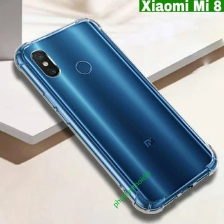 Ốp lưng Xiaomi Mi 8 / Mi 8 Se / Mi 8 Lite / Mi 8 Pro / Mi 9se / Mi 9 / Mi 10 / Mi 11 dẻo trong suốt lồi 4 góc chống sốc