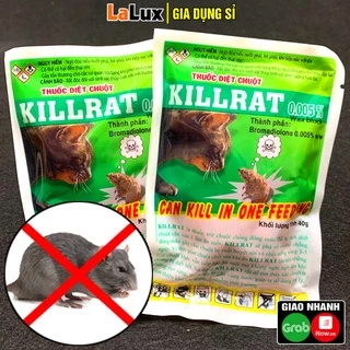 Thuốc Diệt Chuột Sinh Học Thế Hệ Mới KILLRAT GÓI 40G XANH LÁ Hàng Công Ty - Bả Chuột Cực Mạnh LALUX