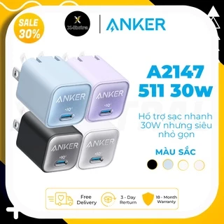 Củ sạc Anker A2147 511 30W Nano 3 USB C GaN Pro củ sạc  sạc nhanh PPS có thể gập lại PIQ 3.0