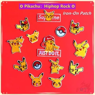 Miếng Dán Ủi Thêu Hình Pikachu Dễ Thương