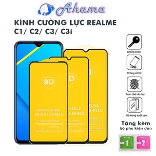 Kính cường lực  Realme C1 C2 C3 C3i full màn độ bên cao chống trầy xước rơi vỡ màn hình tặng kèm khăn lau