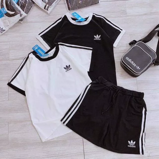 Bộ cộc viền Adidas