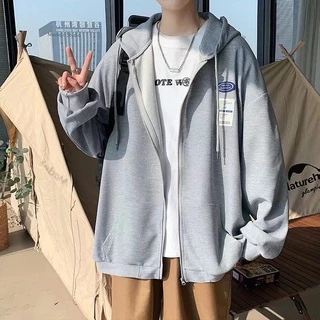 Áo Hoodie Dáng Rộng Thiết Kế Đơn Giản Thời Simple Trang Hàn Quốc Cho Nam Áo KhoáC Unisex Áo Hoodie MỏNg áo khoác hoodie nữ form rộng áo hoodie trắng