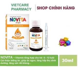 ✅ [SẴN] Novita Drops - Bô sung vitamin tổng hợp, tăng cường hấp thu, cải thiện biếng ăn, tăng sức đề kháng