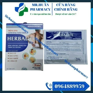 Miếng dán giảm đau Herbalife Big (Hộp 5 túi x 2 miếng) - Hỗ trợ trong trường hợp đau cơ, lưng, khớp