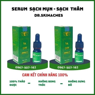 Dr Skinacnes 2 hộp serum sạch bay mụn mờ thâm sẹo thu nhỏ lỗ chân lông dưỡng da làm đẹp da sạch mụn