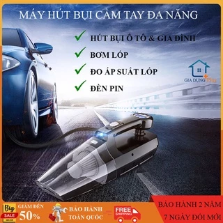 Máy hút bụi ô tô kiêm bơm lốp xe đa năng 4 trong 1, máy hút bụi cầm tay đa năng tiện lợi. Bảo hành 2 năm trên toàn quốc.