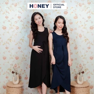 Váy bầu thời trang công sở chất liệu cotton co giãn 4 chiều - Thời trang đầm bầu cao cấp HONEY