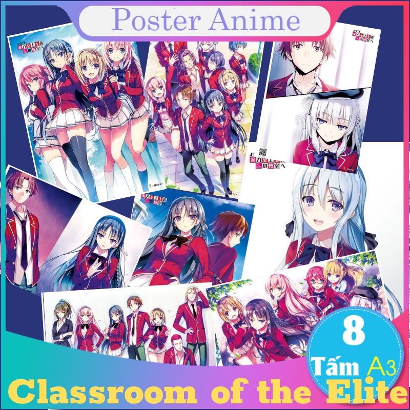 Set 8 tấm poster Classroom of the Elite