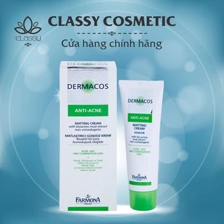 Kem dưỡng ẩm Dermacos  Anti Acne Matting Cream giảm bóng nhờn cho da dầu 50ml