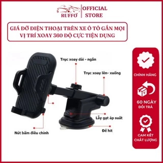 Giá Đỡ Điện Thoại Di Động Thông Minh Trên Ô Tô Gắn Taplo Xoay 360 Độ Cực Kì Tiện Lợi - Phụ Kiện Xe Hơi Ruffo