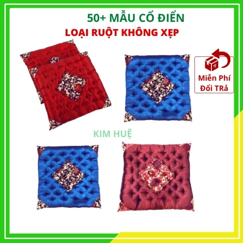 Đệm ngồi bệt gấm lụa 40x40 giá sỉ - Kim Huệ X41