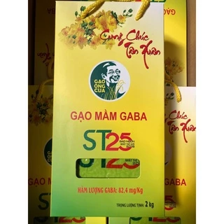 Gạo Mầm Gaba ST25 Hộp 2Kg - Gạo Ông Cua - Đặc Sản Sóc Trăng, Nhiều Dinh Dưỡng, Tốt Cho Sức Khỏe