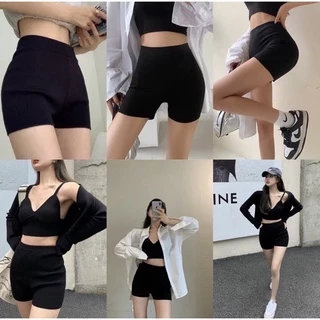 Quần Legging Đùi Biker Short Body Dáng Ôm Boxer Ngắn Phong Cách Thể Thao Sporty Cá Tính Ulzang