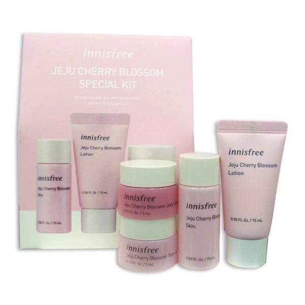 Set Dưỡng Da Innisfree Jeju Cherry Blossom Special Kit 4 Món Mini