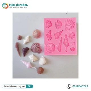 Khuôn Silicon Trang Trí Xà Phòng Hình Vỏ Sò (Silicone Fondant Conch Shell Border Soap Cake Mold)