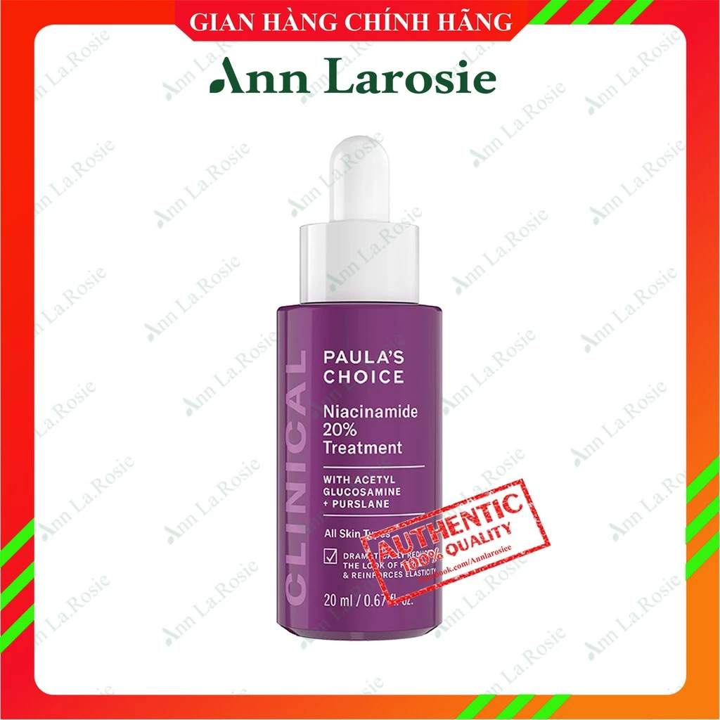 Tinh chất se khít lỗ chân lông tối ưu Paula's Choice Clinical Niacinamide 20% Treatment 20ml