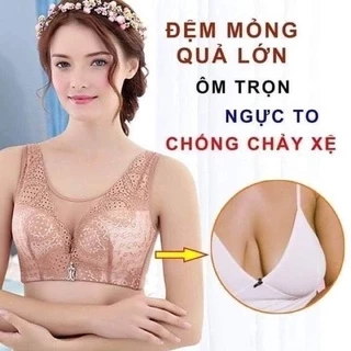 Áo lót big size 198 ren lưới bản to 4 móc cài, áo ngực mút mỏng không gọng cho người ngực to