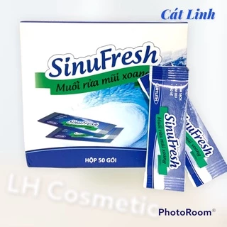 Muối rửa mũi xoang Cát Linh Sinufresh,hộp 50 gói dùng cho cả người lớn và trẻ nhỏ